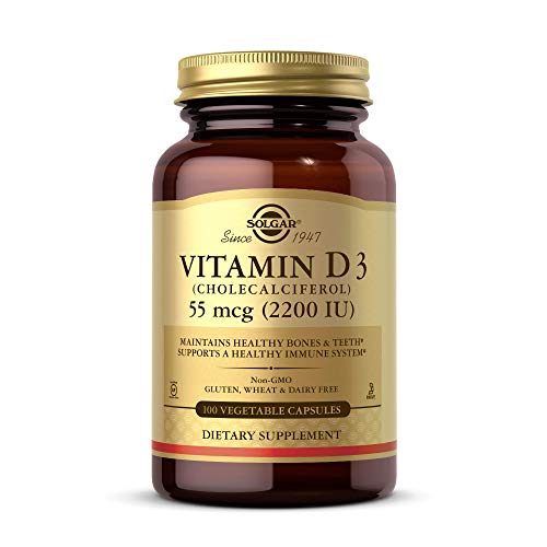 Solgar Vitamina D3 (Colecalciferol) 2200 UI (55 µg) Cápsulas vegetales - Envase de 100