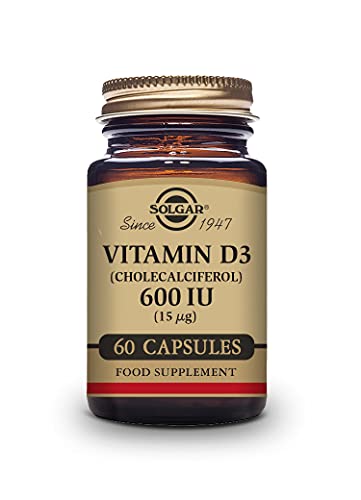Solgar Vitamina D3 (Colecalciferol) 600 UI (15 µg) Cápsulas vegetales - Envase de 60