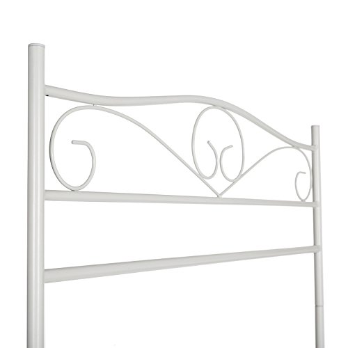 SONGMICS Perchero Burro, Colgador Metálico para ropa, Estante para zapatos, 90 x 44,5 x 173 cm, Blanco Crema HSR01W