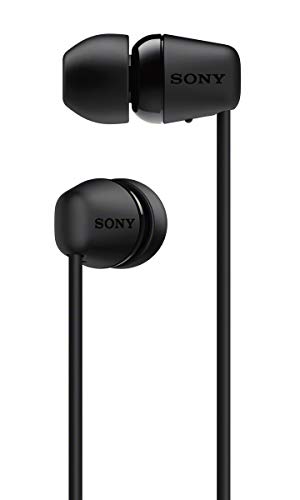 Sony WI-C200 - Auriculares in ear inalámbricos más ligeros y con hasta 15 h de autonomía, negro