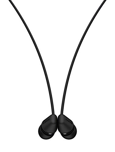 Sony WI-C200 - Auriculares in ear inalámbricos más ligeros y con hasta 15 h de autonomía, negro