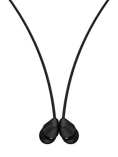 Sony WI-C200 - Auriculares in ear inalámbricos más ligeros y con hasta 15 h de autonomía, negro