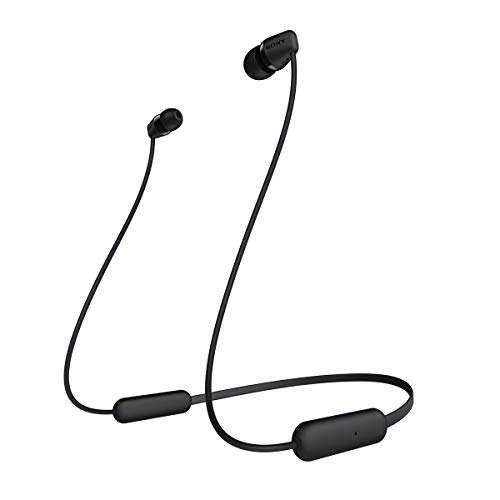 Sony WI-C200 - Auriculares in ear inalámbricos más ligeros y con hasta 15 h de autonomía, negro