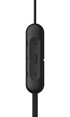 Sony WI-C200 - Auriculares in ear inalámbricos más ligeros y con hasta 15 h de autonomía, negro