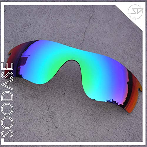 SOODASE Para Oakley Radarlock Path Gafas de sol Azul/Plata/Verde Lentes de repuesto polarizadas