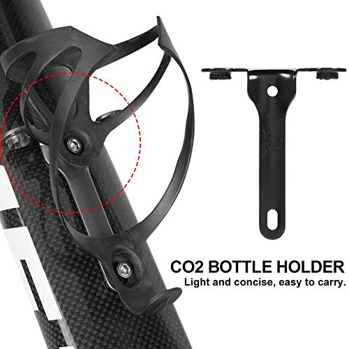 Soporte de Cartucho Botella Bicicleta Bici co2 de Soporte de Botella, 1Pcs MTB Road Mountain Bike Botella de CO2 Jaula Monte Bicicleta Botella de CO2 Soporte Equitación Accesorios