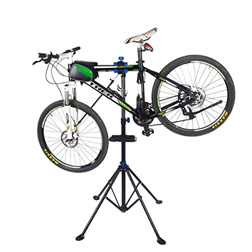 Soporte de reparación de bicicletas, soporte de bicicleta ajustable y plegable, poste de acero y diseño de abrazadera de rotación de 360 grados, para mantenimiento de bicicletas de montaña y de carret