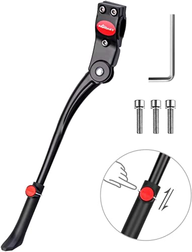 Soporte para Bicicleta Ajustable, Soporte para Bicicleta Aleación de Aluminio Soporte para Bicicleta Soporte Lateral Ajuste Lateral para Llantas de Ciclismo (Actualizar Negro)