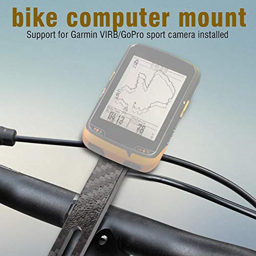 Soporte para computadora de Bicicleta, Soporte de computadora de Ciclismo de Bicicleta de Carretera de Fibra de Carbono Soporte de luz de vástago de Manillar Integrado(para Garmin)