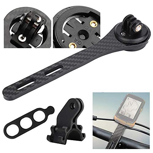 Soporte para computadora de Bicicleta, Soporte de computadora de Ciclismo de Bicicleta de Carretera de Fibra de Carbono Soporte de luz de vástago de Manillar Integrado(para Garmin)