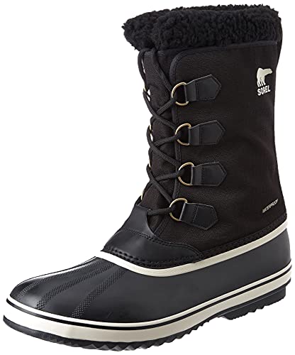 Sorel 1964 pac nylon Botas de invierno para Hombre, Negro (Black/Ancient Fossil), 44.5 EU