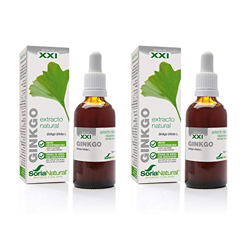 Soria Natural - EXTRACTO DE GINKGO BILOBA S. XXI - Complemento alimenticio - 50 ml – Antioxidante (PACK2)