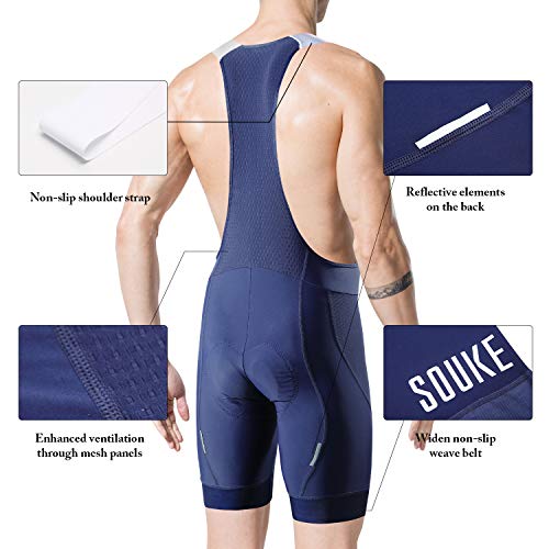 Souke Sports Culote Bicicleta Hombre Culotte Ciclismo Hombre Culote MTB Pantalones Cortos Ciclismo Hombre