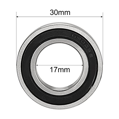 sourcing map 6903-2RS 1180903 - Rodamientos de bolas de doble sellado (17 mm x 30 mm x 7 mm, 8 unidades)