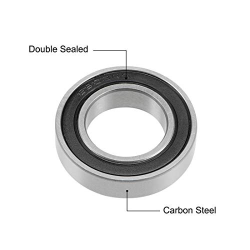 sourcing map Rodamientos de Bolas, 10x Cojinetes de bolas de Ranura Profunda 6903-2RS, 17x30x7mm Rodamiento de Doble Sellado, de Acero, para Roller Skate, Equipo Mecánico, Instrumentos