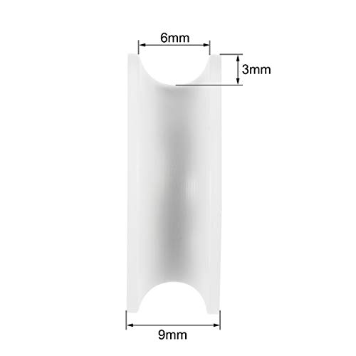 sourcing map U696ZZ 696 Nylon U Ranura Rodamientos 6x24x9mm Doble Metal Blindaje (GCr15) Cromado Acero Bola Rodamientos 4uds