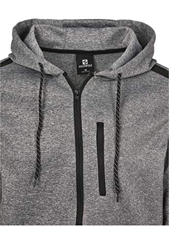 Southpole Tech Fleece Full Zip Hoody Sudadera con Capucha, Gris Marled, L para Hombre