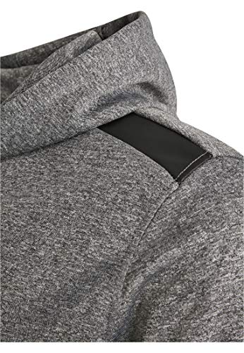 Southpole Tech Fleece Full Zip Hoody Sudadera con Capucha, Gris Marled, L para Hombre