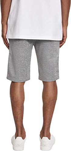Southpole Zipper Pocket Tech Fleece Shorts Pantalones Cortos, Gris Marled, L para Hombre