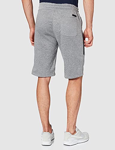 Southpole Zipper Pocket Tech Fleece Shorts Pantalones Cortos, Gris Marled, L para Hombre
