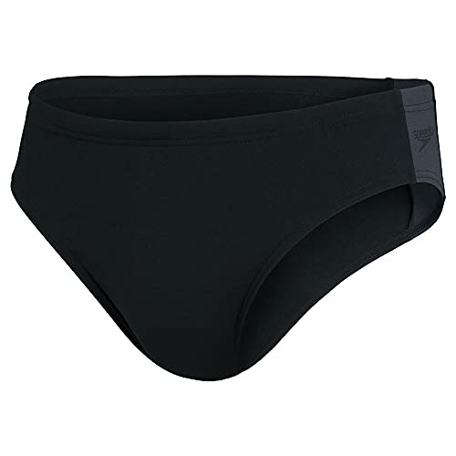 Speedo Boom Logo Splice Calzoncillos de Natación, Hombre, Negro (Noir/Gris Oxyde), L