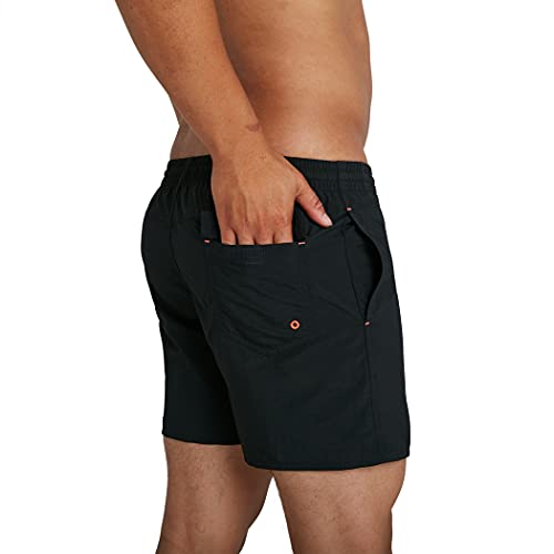 Speedo Hombre Boom Logo 16" Bañador para Hombre, Black/Volcanic Orange, XX-Large