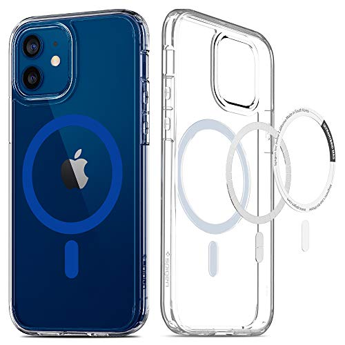 Spigen Funda Magnética Ultra Hybrid mag Compatible con MagSafe y Compatible con iPhone 12 y iPhone 12 Pro - Azul