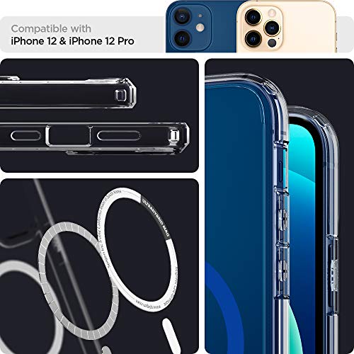 Spigen Funda Magnética Ultra Hybrid mag Compatible con MagSafe y Compatible con iPhone 12 y iPhone 12 Pro - Azul