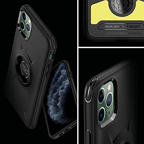 Spigen Gearlock - Soporte de Bicicleta para Apple iPhone 11 Pro MAX Case (2019), Color Negro