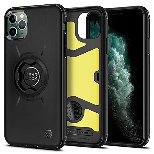 Spigen Gearlock - Soporte de Bicicleta para Apple iPhone 11 Pro MAX Case (2019), Color Negro