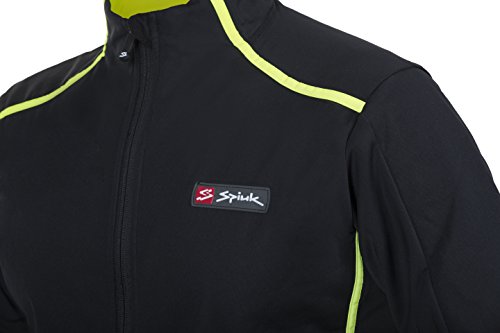 Spiuk Elite Plus Chaqueta, Hombre, Negro/Amarillo, L