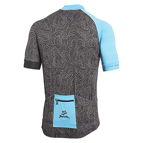 Spiuk Maillot M/C Signature Hombre Negro/Azul T. M, Talla M