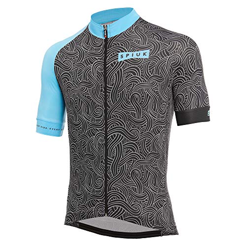 Spiuk Maillot M/C Signature Hombre Negro/Azul T. M, Talla M