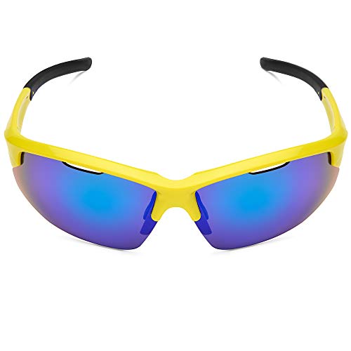 Spiuk Sportline Gafas Ciclismo Rimma, Adultos Unisex, Amarillo Fluor/Negro, Unico