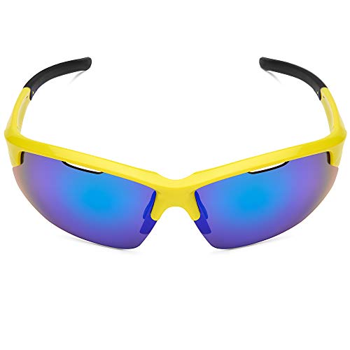 Spiuk Sportline Gafas Ciclismo Rimma, Adultos Unisex, Amarillo Fluor/Negro, Unico