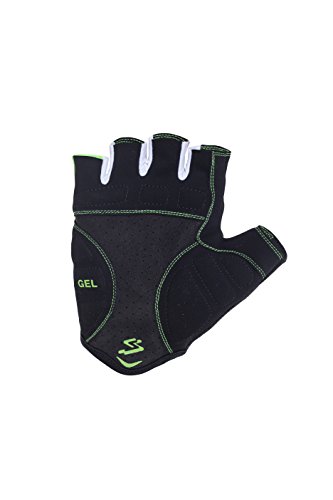 Spiuk XP Guantes Cortos, Hombre, Negro/Verde, S