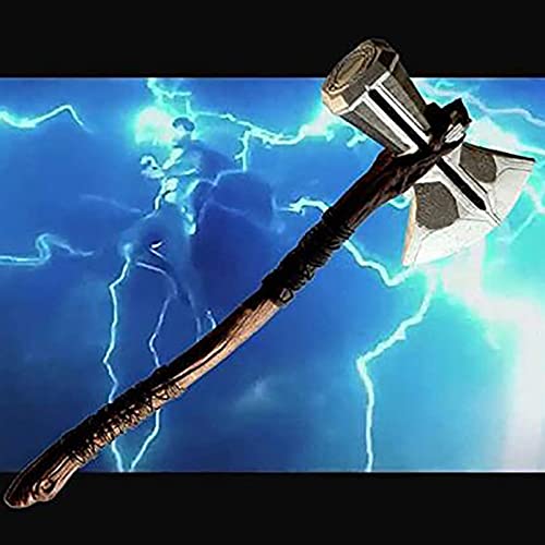 SPOTOR Martillo de Hacha de Thor Cosplay Prop 72cm Halloween Prop Cosplay Arma Juguetes Interactivos para Padres E Hijos Thor's Axe Kids Toys Thor Storm Breaker Axe Boys Brithdays Gift