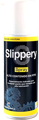 Spray de teflón 400 ml - Slippery Spray - Alto contenido en teflón y un paquete de aditivos que le proporciona unas excelentes características lubricantes, antidesgaste, extrema presión.