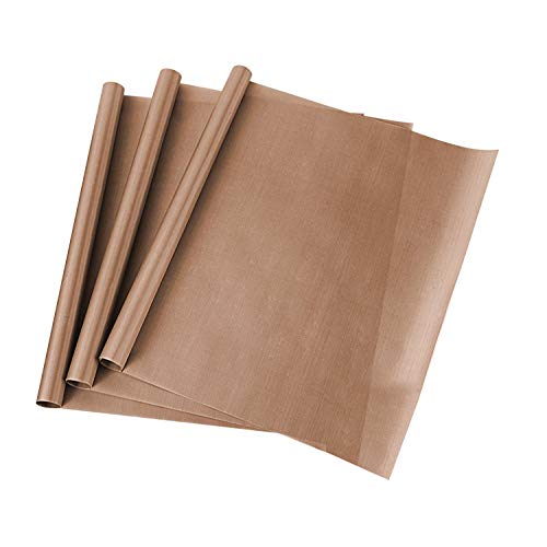 ss shovan Papel de Horno, Reutilizable Paquete de 5 Hojas de Teflon de PTFE para prensas de Calor Hoja de Papel de 40 * 50 cmResistente al Calor (50 * 50 * 3)