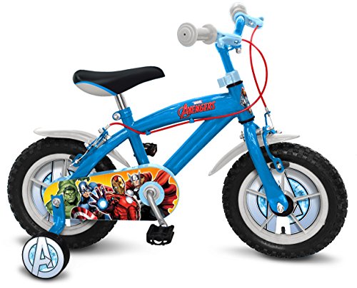 Stamp- Disney Avengers Bike 14" Bush + Nylon Rims + Caliper Brakes, Color Azul, Pulgadas (AV299020NBA)