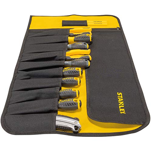 STANLEY 1-93-601 - Estuche para herramientas enrollable, 12 compartimentos, Tejido resistente