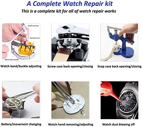 STARTOGOO Kit de Reparación de Relojes, Profesional de Herramientas Reloj Correa de Reloj de Pasador Kit de Reparación