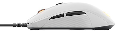 SteelSeries Rival 110 - Ratón de juego óptico, iluminación RGB, 6 botones, blanco