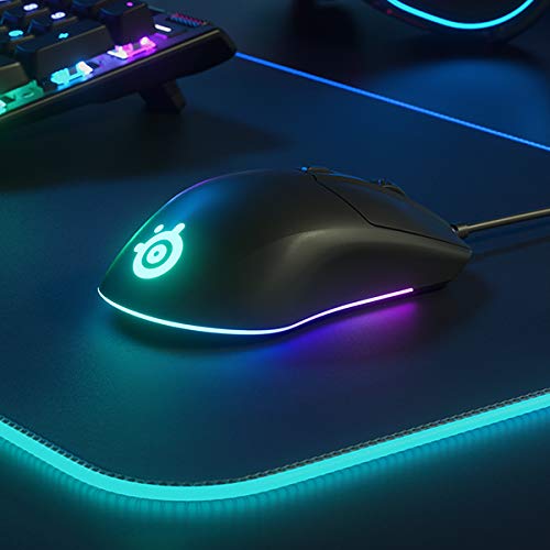 Steelseries Rival 3 - Ratón para Juegos - Sensor Óptico Truemove Core de 8.500 Cpi - 6 Botones Programables - Botones con Disparador Dividido - Cableado - Negro