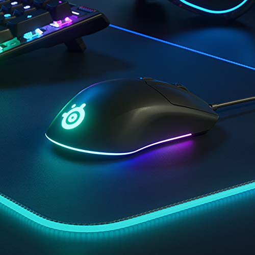 Steelseries Rival 3 - Ratón para Juegos - Sensor Óptico Truemove Core de 8.500 Cpi - 6 Botones Programables - Botones con Disparador Dividido - Cableado - Negro