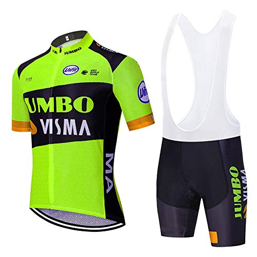 STEPANZU Ropa Ciclismo Hombre Verano Maillot Ciclismo Manga Corta Ropa MTB y Culotte Pantalones Cortos Acolchado