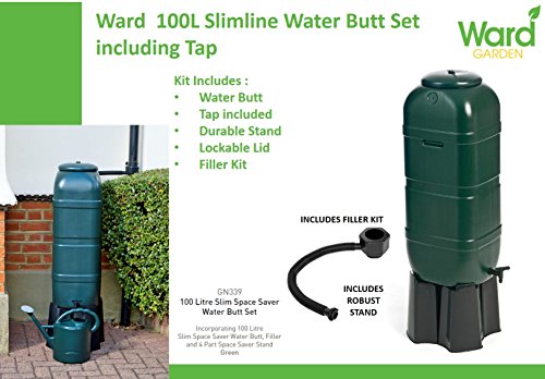Strata Products GN339 - Tonel de aqua con tapa y grifo, 100 l, color verde