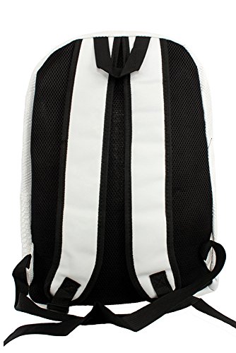 Streetwear - Mochila de piel sintética con piel de serpiente, color blanco