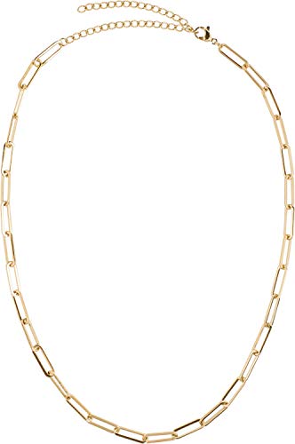 styleBREAKER Cadena de Acero Inoxidable para Damas sin Colgante con Cadena de eslabones ásperos, Collar, Gargantilla, Joyas 05030064, Color:Dorado