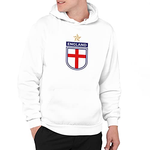 Sudadera con capucha para hombre de Inglaterra, con diseño de equipo de fútbol y contraste para adultos